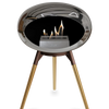Le Feu Chromed Silver Ground Wood Low | Bio-ethanol Haard | Model 2025