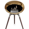 Le Feu Chromed Rose Gold Ground Wood Low | Bio-ethanol Haard | Model 2025