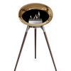 Le Feu Chromed Rose Gold Ground Wood High | Bio-ethanol Haard | Model 2025