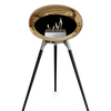 Le Feu Chromed Rose Gold Ground Wood High | Bio-ethanol Haard | Model 2025