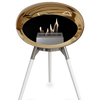 Le Feu Chromed Rose Gold Ground Wood Low | Bio-ethanol Haard | Model 2025