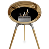Le Feu Chromed Rose Gold Ground Wood Low | Bio-ethanol Haard | Model 2025
