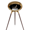 Le Feu Chromed Rose Gold Ground Wood High | Bio-ethanol Haard | Model 2025
