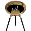Le Feu Chromed Rose Gold Ground Wood Low | Bio-ethanol Haard | Model 2025