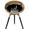 Le Feu Chromed Rose Gold Ground Wood Low | Bio-ethanol Haard | Model 2025