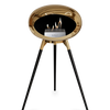 Le Feu Chromed Rose Gold Ground Wood High | Bio-ethanol Haard | Model 2025