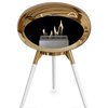 Le Feu Chromed Rose Gold Ground Wood Low | Bio-ethanol Haard | Model 2025
