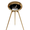 Le Feu Chromed Rose Gold Ground Wood High | Bio-ethanol Haard | Model 2025