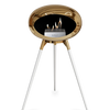 Le Feu Chromed Rose Gold Ground Wood High | Bio-ethanol Haard | Model 2025