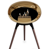 Le Feu Chromed Rose Gold Ground Wood Low | Bio-ethanol Haard | Model 2025