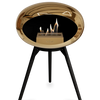 Le Feu Chromed Rose Gold Ground Wood Low | Bio-ethanol Haard | Model 2025