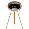Le Feu Chromed Rose Gold Ground Wood High | Bio-ethanol Haard | Model 2025