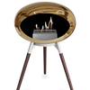 Le Feu Chromed Rose Gold Ground Wood Low | Bio-ethanol Haard | Model 2025