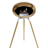 Le Feu Chromed Rose Gold Ground Wood High | Bio-ethanol Haard | Model 2025