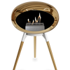 Le Feu Chromed Rose Gold Ground Wood Low | Bio-ethanol Haard | Model 2025
