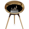 Le Feu Chromed Rose Gold Ground Wood Low | Bio-ethanol Haard | Model 2025