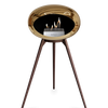 Le Feu Chromed Rose Gold Ground Wood High | Bio-ethanol Haard | Model 2025