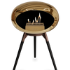 Le Feu Chromed Rose Gold Ground Wood Low | Bio-ethanol Haard | Model 2025
