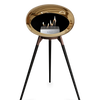 Le Feu Chromed Rose Gold Ground Wood High | Bio-ethanol Haard | Model 2025