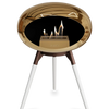 Le Feu Chromed Rose Gold Ground Wood Low | Bio-ethanol Haard | Model 2025