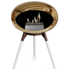 Le Feu Chromed Rose Gold Ground Wood Low | Bio-ethanol Haard | Model 2025