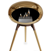 Le Feu Chromed Rose Gold Ground Wood Low | Bio-ethanol Haard | Model 2025